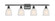 Ballston Four Light Bath Vanity in Matte Black (405|516-4W-BK-G441)