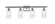 Ballston Four Light Bath Vanity in Brushed Satin Nickel (405|516-4W-SN-G802)