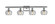 Ballston Four Light Bath Vanity in Brushed Satin Nickel (405|516-4W-SN-G92)