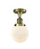 Franklin Restoration LED Semi-Flush Mount in Antique Brass (405|517-1CH-AB-G201-6-LED)