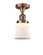 Franklin Restoration LED Semi-Flush Mount in Antique Copper (405|517-1CH-AC-G181S-LED)