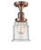 Franklin Restoration One Light Semi-Flush Mount in Antique Copper (405|517-1CH-AC-G184)
