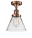 Franklin Restoration LED Semi-Flush Mount in Antique Copper (405|517-1CH-AC-G42-LED)