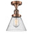 Franklin Restoration LED Semi-Flush Mount in Antique Copper (405|517-1CH-AC-G44-LED)