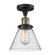 Franklin Restoration LED Semi-Flush Mount in Black Antique Brass (405|517-1CH-BAB-G44-LED)