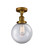 Franklin Restoration One Light Semi-Flush Mount in Brushed Brass (405|517-1CH-BB-G202-8)