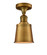 Franklin Restoration LED Semi-Flush Mount in Brushed Brass (405|517-1CH-BB-M9-BB-LED)