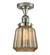 Franklin Restoration One Light Semi-Flush Mount in Polished Nickel (405|517-1CH-PN-G146)