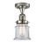 Franklin Restoration LED Semi-Flush Mount in Polished Nickel (405|517-1CH-PN-G182S-LED)