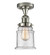 Franklin Restoration One Light Semi-Flush Mount in Polished Nickel (405|517-1CH-PN-G184)