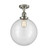 Franklin Restoration One Light Semi-Flush Mount in Polished Nickel (405|517-1CH-PN-G202-12)