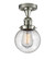 Franklin Restoration One Light Semi-Flush Mount in Polished Nickel (405|517-1CH-PN-G204-6)