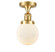 Franklin Restoration One Light Semi-Flush Mount in Satin Gold (405|517-1CH-SG-G201-6)