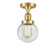 Franklin Restoration One Light Semi-Flush Mount in Satin Gold (405|517-1CH-SG-G202-6)