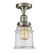 Franklin Restoration One Light Semi-Flush Mount in Brushed Satin Nickel (405|517-1CH-SN-G182)