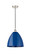 Edison One Light Mini Pendant in Polished Nickel (405|616-1P-PN-MBD-12-BL)