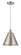 Edison LED Mini Pendant in Brushed Satin Nickel (405|616-1P-SN-MBC-12-SN-LED)