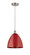 Edison One Light Mini Pendant in Brushed Satin Nickel (405|616-1P-SN-MBD-12-RD)