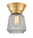 Franklin Restoration One Light Flush Mount in Satin Gold (405|623-1F-SG-G142)
