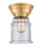 Franklin Restoration One Light Flush Mount in Satin Gold (405|623-1F-SG-G184)