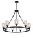 Ballston Nine Light Chandelier in Matte Black (405|840-BK-G801)