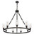 Ballston Nine Light Chandelier in Matte Black (405|840-BK-G802)