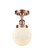 Ballston Urban One Light Semi-Flush Mount in Antique Copper (405|916-1C-AC-G201-6)