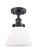 Ballston Urban One Light Semi-Flush Mount in Matte Black (405|916-1C-BK-G41)