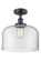 Ballston Urban One Light Semi-Flush Mount in Matte Black (405|916-1C-BK-G713-L)
