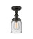 Ballston Urban One Light Semi-Flush Mount in Oil Rubbed Bronze (405|916-1C-OB-G54)
