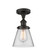 Ballston Urban One Light Semi-Flush Mount in Oil Rubbed Bronze (405|916-1C-OB-G62)