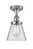 Ballston Urban One Light Semi-Flush Mount in Polished Chrome (405|916-1C-PC-G62)