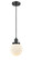 Ballston Urban LED Mini Pendant in Matte Black (405|916-1P-BK-G201-6-LED)