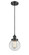 Ballston Urban One Light Mini Pendant in Matte Black (405|916-1P-BK-G202-6)
