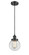 Ballston Urban LED Mini Pendant in Matte Black (405|916-1P-BK-G202-6-LED)