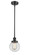 Ballston Urban One Light Mini Pendant in Matte Black (405|916-1S-BK-G202-6)