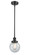 Ballston Urban One Light Mini Pendant in Matte Black (405|916-1S-BK-G204-6)