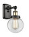 Ballston Urban One Light Wall Sconce in Black Antique Brass (405|916-1W-BAB-G202-6)