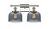 Ballston Urban LED Bath Vanity in Polished Nickel (405|916-2W-PN-G73-LED)