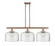 Ballston Urban Three Light Island Pendant in Antique Copper (405|916-3I-AC-G72-L)