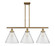 Ballston Urban LED Island Pendant in Brushed Brass (405|916-3I-BB-G44-L)