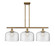 Ballston Urban Three Light Island Pendant in Brushed Brass (405|916-3I-BB-G72-L)