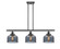 Ballston Urban Three Light Island Pendant in Matte Black (405|916-3I-BK-G73)