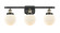 Ballston Urban LED Bath Vanity in Black Antique Brass (405|916-3W-BAB-G201-6-LED)