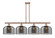 Ballston Urban Four Light Island Pendant in Antique Copper (405|916-4I-AC-G73-L)