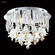 Murano Five Light Flush Mount in Aged Gold (64|96324AG22W)