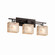 Alabaster Rocks Three Light Bath Bar in Matte Black (102|ALR-8703-55-MBLK)