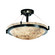 Alabaster Rocks LED Semi-Flush Mount in Matte Black (102|ALR-9681-35-MBLK-LED3-3000)