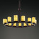 CandleAria 15 Light Chandelier in Matte Black (102|CNDL-8715-14-AMBR-MBLK)