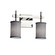 Textile Two Light Bath Bar in Brushed Nickel (102|FAB-8412-55-GRAY-NCKL)